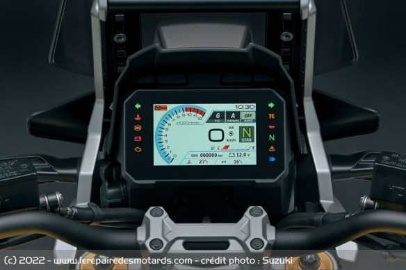 Compteur TFT de la Suzuki V-Strom 1050 DE