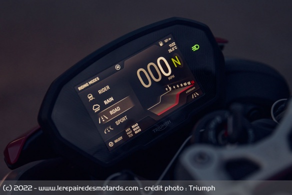 Compteur de la Triumph Street Triple 765 RS