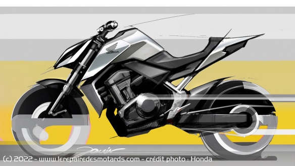 Le design de la Hornet présenté au printemps dernier par Honda Le design de la Hornet présenté au printemps dernier par Honda