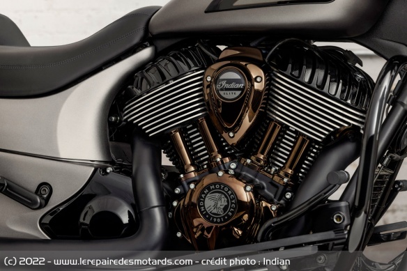 Le V-Twin Thunderstroke 116 est parfaitement mis en avant Le V-Twin Thunderstroke 116 est parfaitement mis en avant