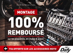 Promo moto : montage 100% remboursé