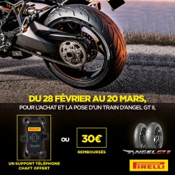 Promo pneus moto : un support de téléphone offert