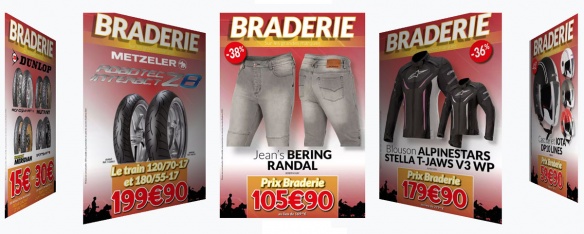 Braderie moto : jusqu'à 70% sur l'équipement moto à Coignières