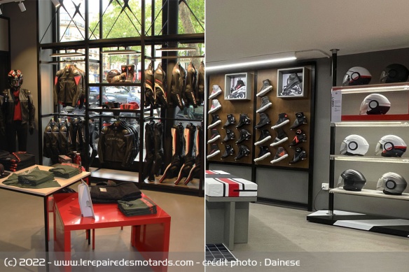A l'intérieur, le Dainese Store se modernise pour exposer toutes les collections