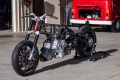 Une moto à cylindres étoile