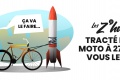 Z humeurs   vlo tract moto flash  272 km/h