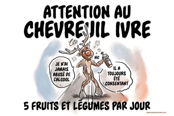Attention au chevreuil ivre sur la route