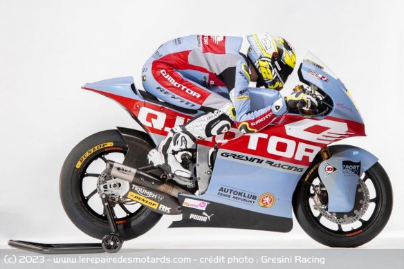 Filip Salac sur la Kalex du team QJ Motor Gresini Racing Filip Salac sur la Kalex du team QJ Motor Gresini Racing