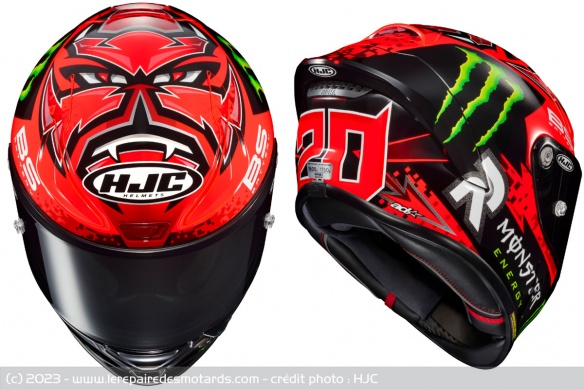 Le casque HJC RPHA 1 de Quartararo pour 2023 Le casque HJC RPHA 1 de Quartararo pour 2023