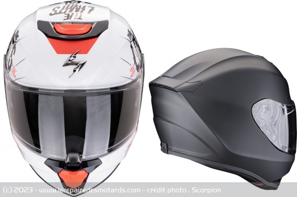 Casques Scorpion EXO-JNR Air Boom et Solid