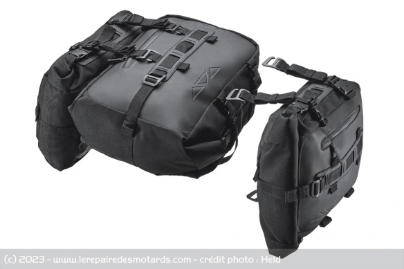 Avec leurs sangles et le système MOLLE, lesTour-Pack Allround peuvent se combiner de différentes manières Avec leurs sangles et le système MOLLE, lesTour-Pack Allround peuvent se combiner de différentes manières