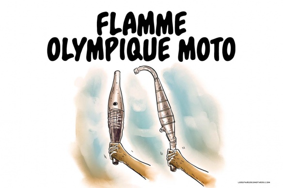 flamme olympique moto