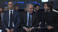 Matteo, Roberto et Michele Colaninno - Crédit photo : Piaggio Group