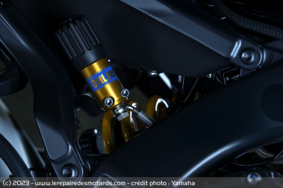 L'amortisseur Öhlins de la Yamaha MT-09 SP 2024