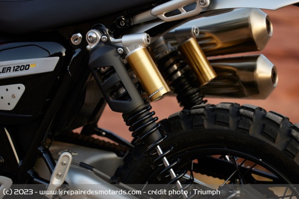 Amortisseurs de la Triumph Scrambler 1200 XE 2024 Amortisseurs de la Triumph Scrambler 1200 XE 2024