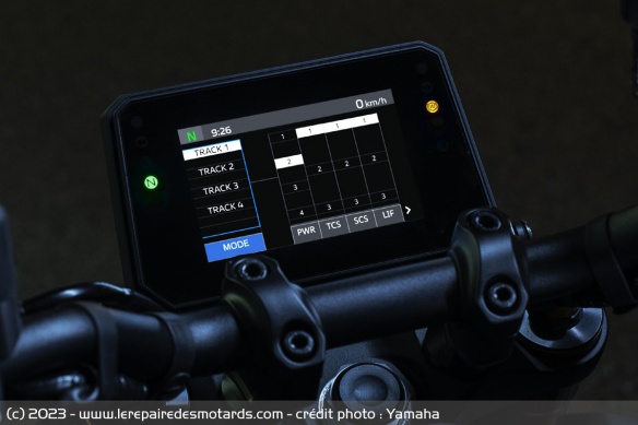 Les modes TRACK de la Yamaha MT-09 SP 2024 Les modes TRACK de la Yamaha MT-09 SP 2024