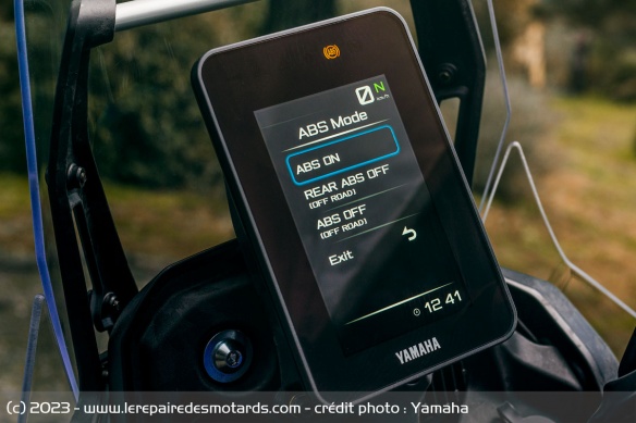 Compteur de la Yamaha Ténéré 700 Extreme