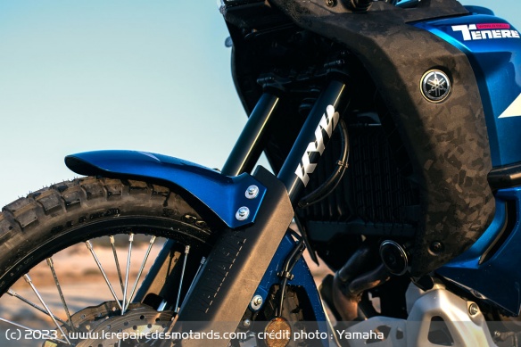 La fourche inversée de la Yamaha Ténéré 700 World Rally