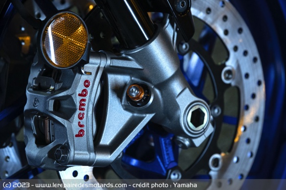 L'étrier Brembo Stylema de la Yamaha MT-09 SP 2024 L'étrier Brembo Stylema de la Yamaha MT-09 SP 2024