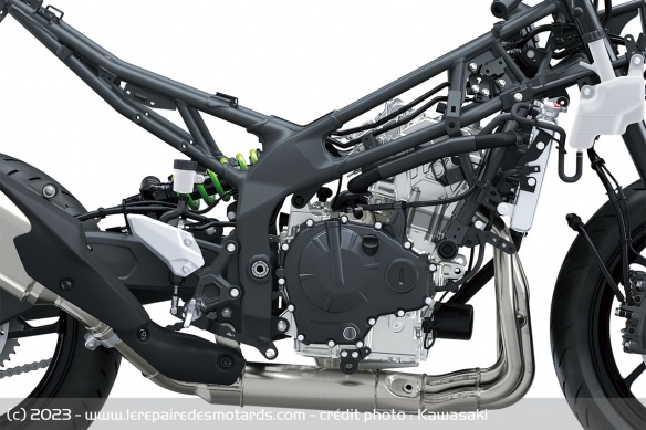 Le 4 cylindres de 399 cm3 délivre jusqu'à 80 ch et 39 Nm Le 4 cylindres de 399 cm3 délivre jusqu'à 80 ch et 39 Nm