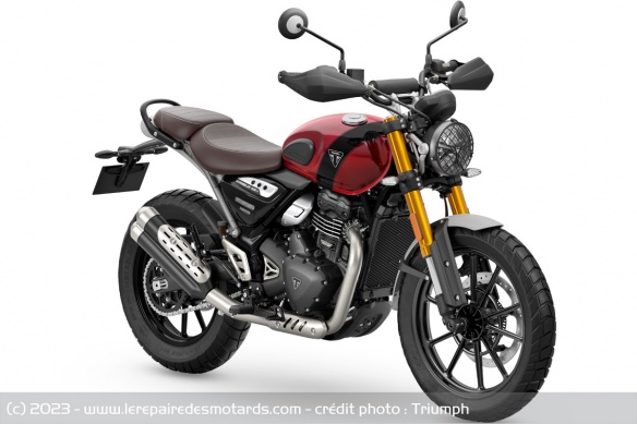 Triumph Scrambler 400X rouge