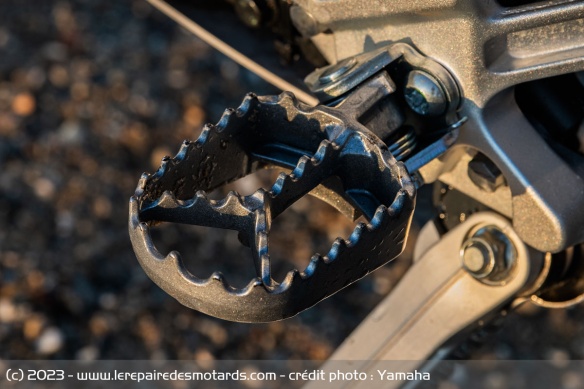 Repose-pieds de la Yamaha Ténéré 700 Extreme