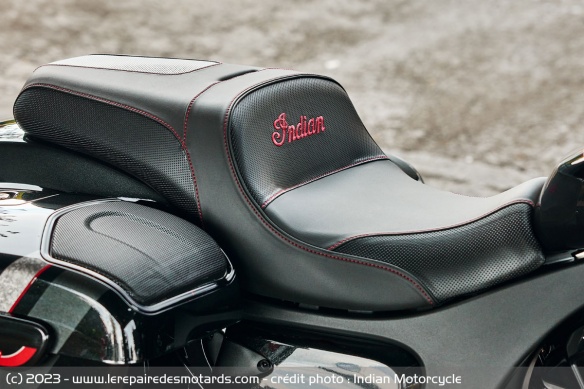 La selle custom de l'Indian Challenger Elite