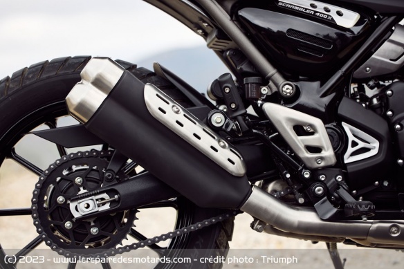 Silencieux de la Triumph Scrambler 400X