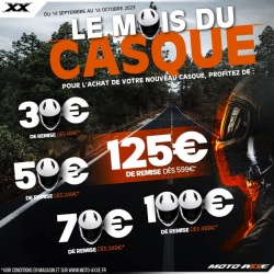 Promo Moto Axxe : Jusqu'à 125 euros de remise sur les casques