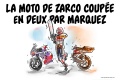 moto Zarco coupée Marquez