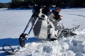 Une Aprilia Tuono V4 transformée motoneige