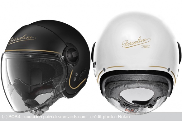 C'est le Nolan N21 Visor qui sert de base au casque Borsalino C'est le Nolan N21 Visor qui sert de base au casque Borsalino