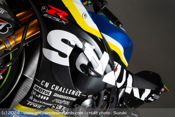 Le carénage de la Suzuki GSX-R1000 du Team Suzuki CN Challenge Le carénage de la Suzuki GSX-R1000 du Team Suzuki CN Challenge