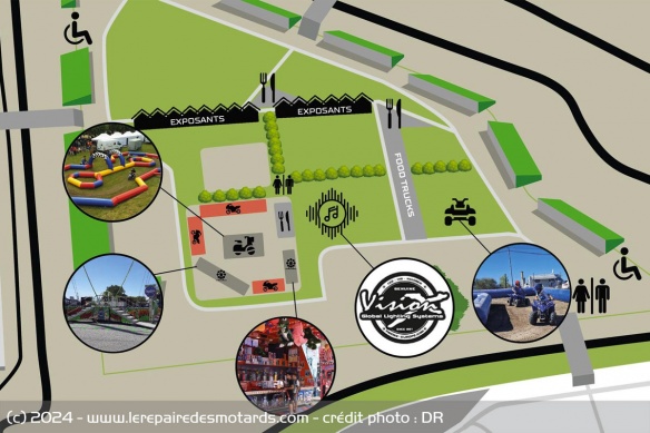 Le plan du village du WSBK de Magny-Cours Le plan du village du WSBK de Magny-Cours