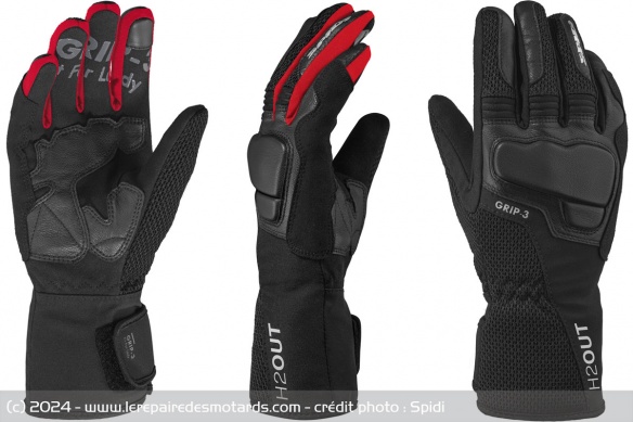 Gants touring Spidi Grip 3 H2Out Gants touring Spidi Grip 3 H2Out