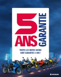 Les motos et scooters Suzuki garantis 5 ans