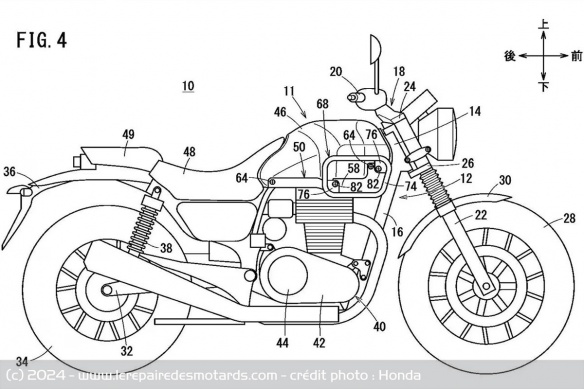 La base technique de la CB350 se décline aussi à la mode du scrambler La base technique de la CB350 se décline aussi à la mode du scrambler