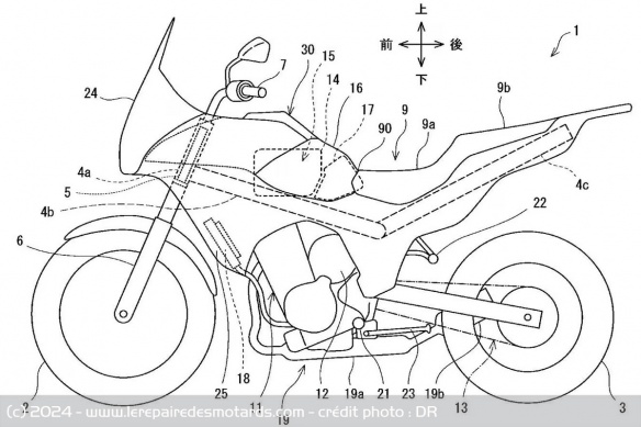 Kawasaki ajuste son système pour une utilisation sur un trail Versys