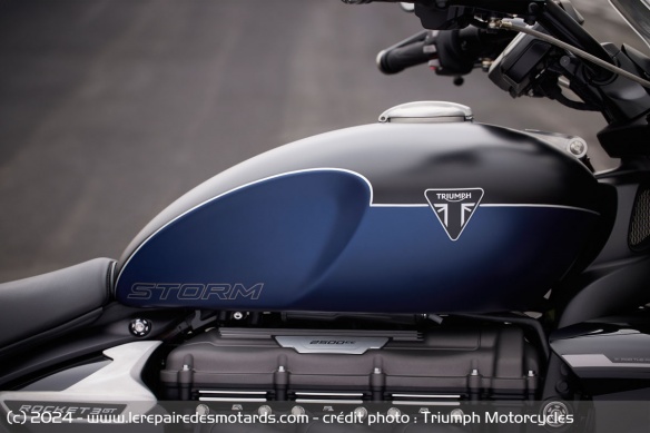 Le réservoir bi-ton de la Triumph Rocket 3 Storm