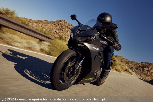Triumph Daytona 660 sur route
