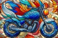 Art lumineux   vitraux moto  tendance dco