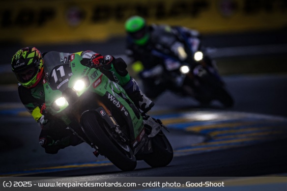 Le team Kawasaki Webike Trickstar a mené de la 8 à la 23e heure de course