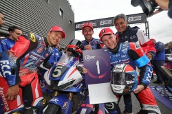 8h de Spa Motos : Victoire du F.C.C. TSR Honda France - Crédit photo : Good Shoot