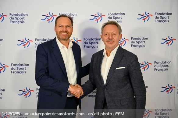 S&eacute;bastien Poirier, Pr&eacute;sident de la FFM et Thierry Braillard, Pr&eacute;sident de la Fondation du Sport Fran&ccedil;ais