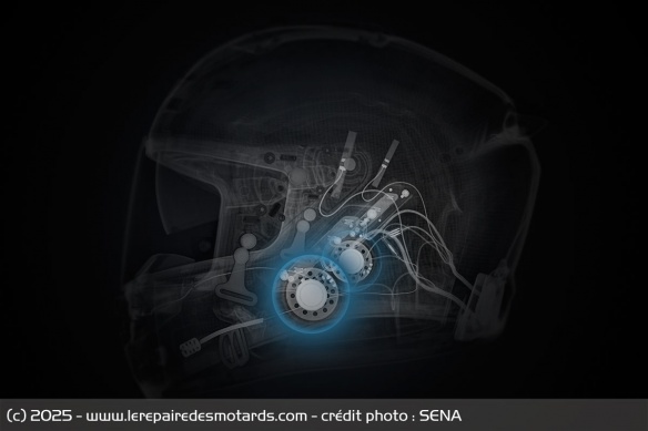 Le SENA Phantom est équipé de haut-parleurs Harman Kardon Le SENA Phantom est équipé de haut-parleurs Harman Kardon