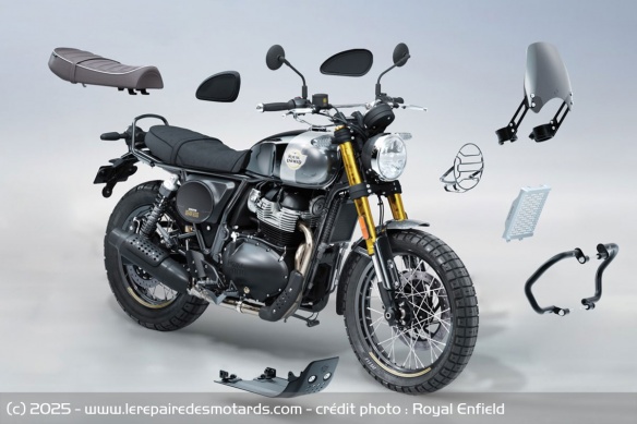 Le kit accessoires de la Royal Enfield Bear 650