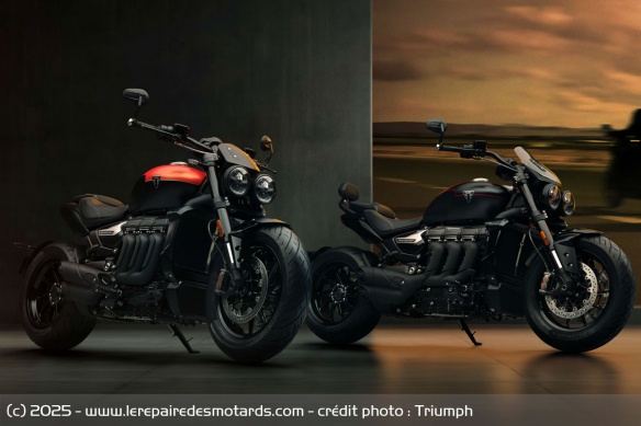 Les cruisers Triumph Rocket 3 Storm R et GT Les cruisers Triumph Rocket 3 Storm R et GT