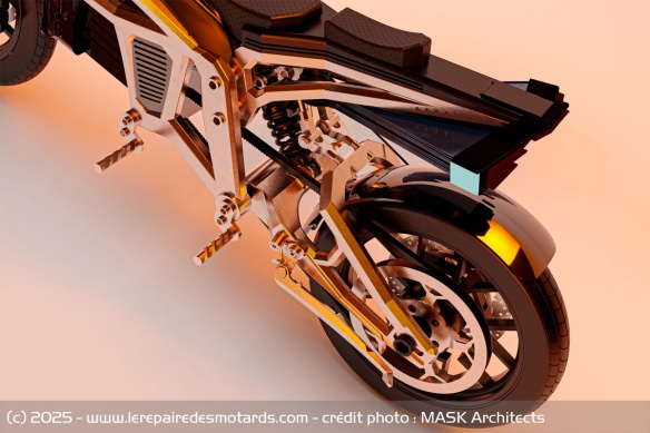 La moto &eacute;lectrique Solaris de MASK Architects