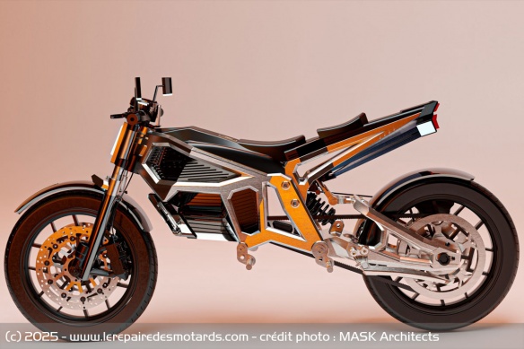 La moto &eacute;lectrique Solaris de MASK Architects