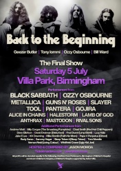 Back to the Beginning se tiendra à Birmingham le 5 juillet